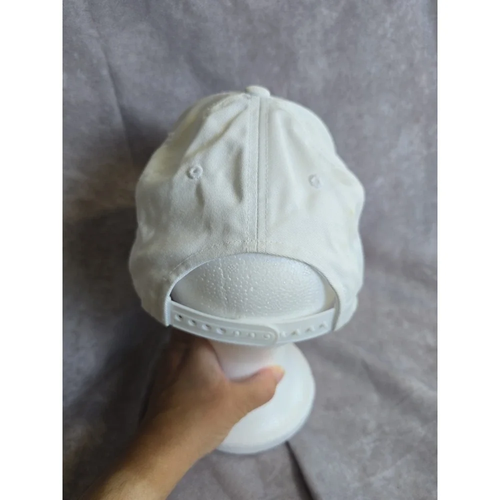 Iowa Hawkeyes Top Of The World Hat Cap White Embroidered Arched Spellout NCAA